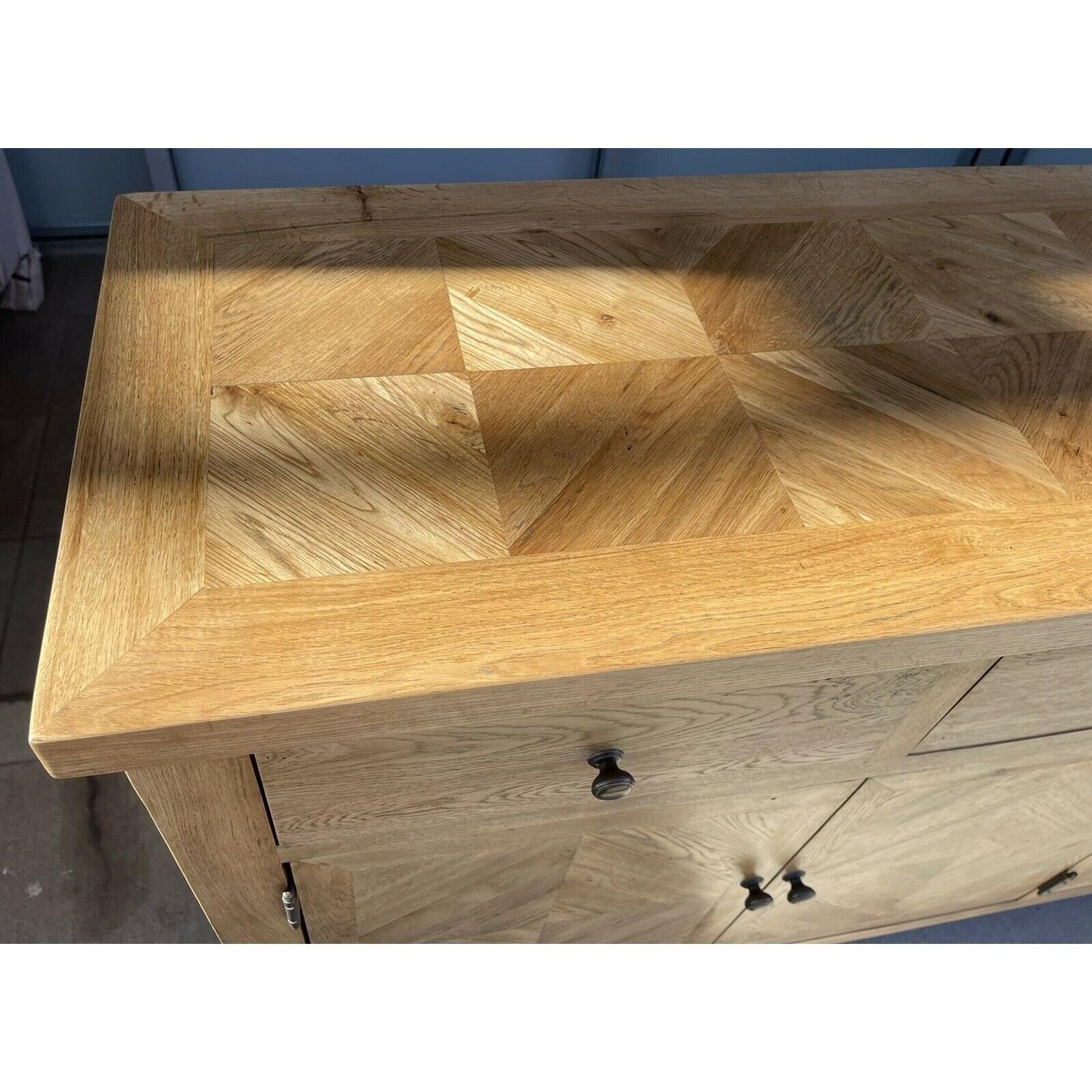 DUTCHY FRENCH PROVINCIAL STYLE BUFFET/SIDEBOARD 3 DOORS & 3 DRAWERS WITH PARQUETRY PATTERN 140 CMS - MyChocolateWood