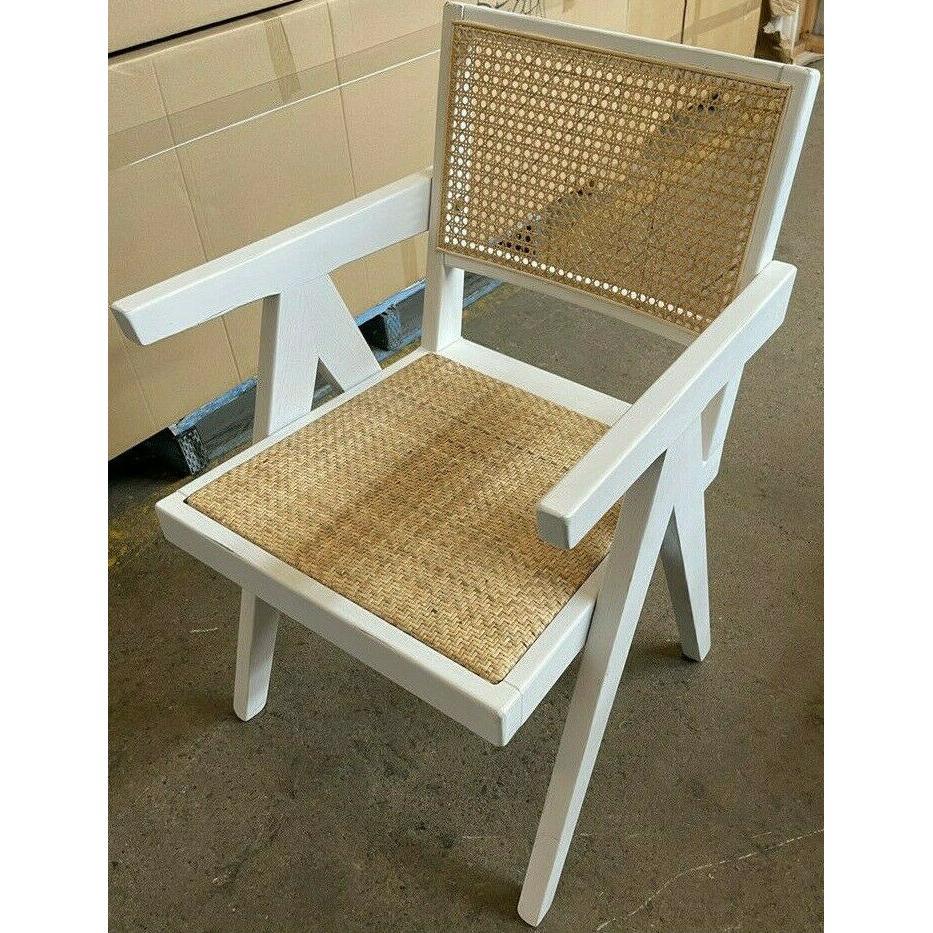 BELVIL RATTAN CHAIR HAMPTON ARMCHAIR IN RUBBED DOWN WALNUT