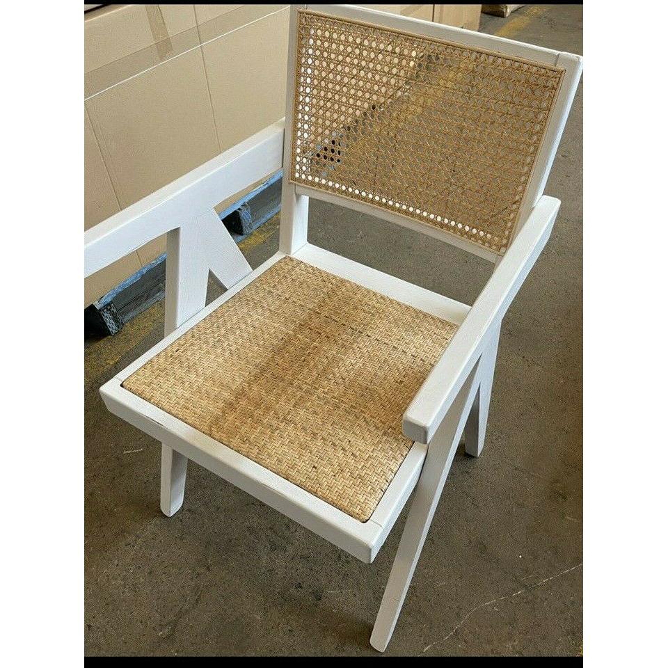 BELVIL RATTAN CHAIR HAMPTON ARMCHAIR IN RUBBED DOWN WALNUT
