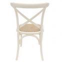 KENSIT HAMPTON RECYCLED ELM DINING TABLE IN 2 TONE FINISH PARQUETRY TOP 245CM + 8 MELROSE CROSS BACK DINING CHAIRS- WHITE - MyChocolateWood