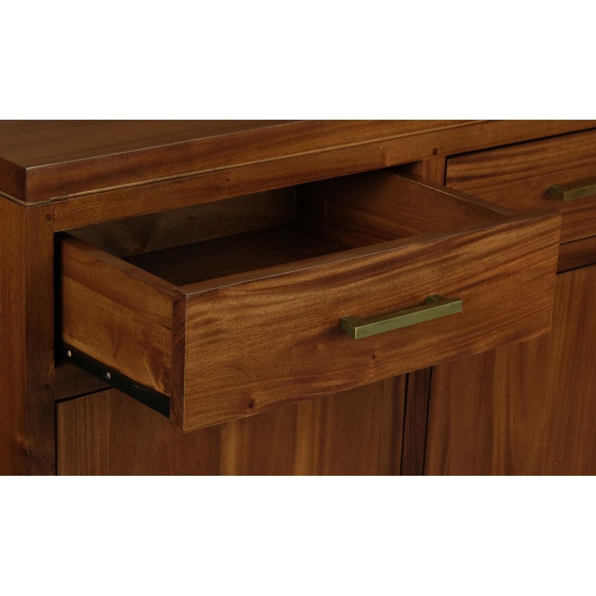 PARIS SOLID MAHOGANY BUFFET/SIDEBOARD 2 DOORS & 2 DRAWERS IN LIGHT PECAN - MyChocolateWood