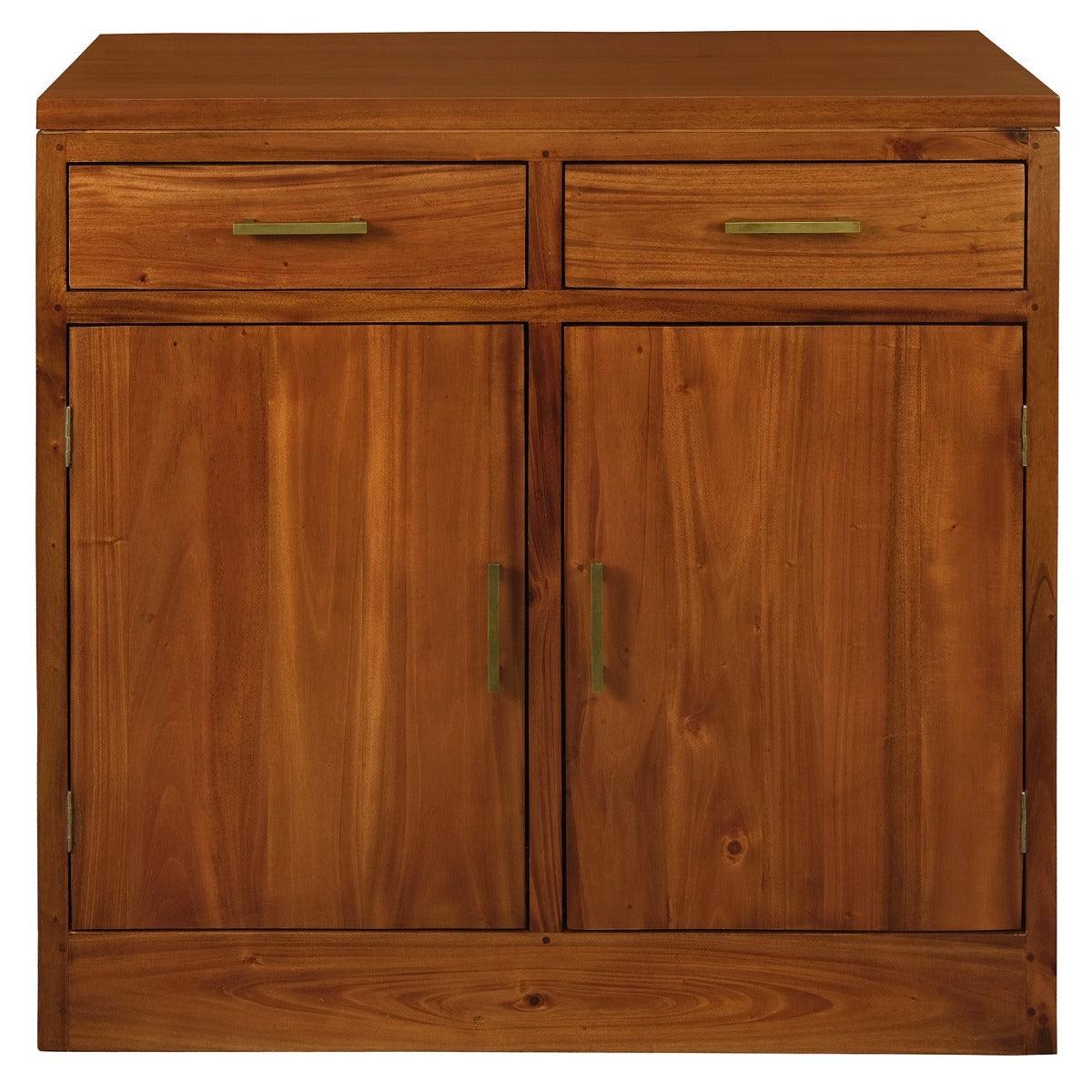 PARIS SOLID MAHOGANY BUFFET/SIDEBOARD 2 DOORS & 2 DRAWERS IN LIGHT PECAN - MyChocolateWood