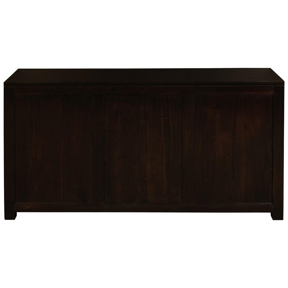 TANAKA SOLID MAHOGANY BUFFET WITH 2 DOORS & 3 DRAWERS IN CHOCOLATE FINISH - MyChocolateWood