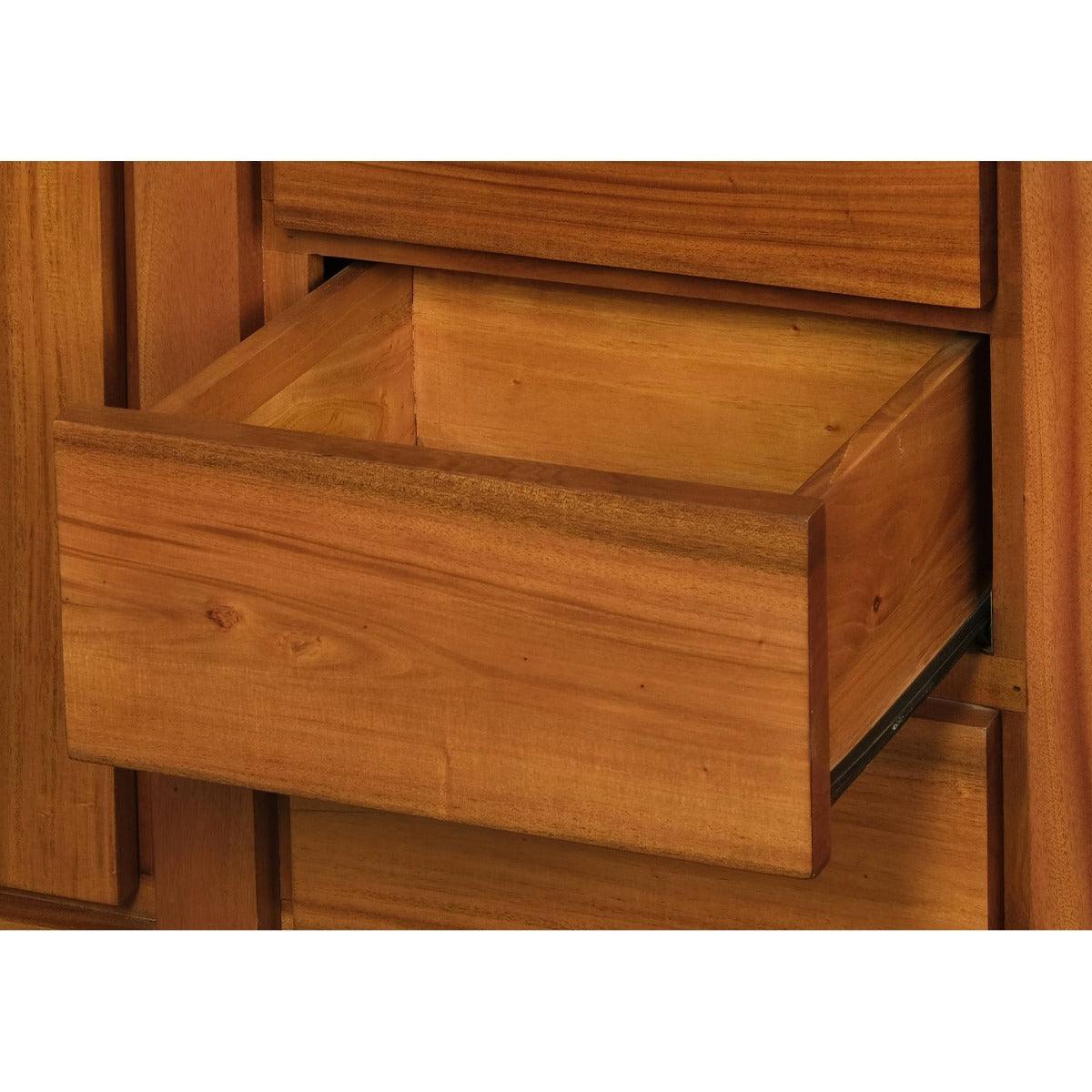 TANAKA SOLID MAHOGANY BUFFET WITH 2 DOORS & 3 DRAWERS IN LIGHT PECAN FINISH - MyChocolateWood