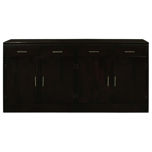 PARIS SOLID MAHOGANY BUFFET/SIDEBOARD 4 DOORS & 4 DRAWERS IN CHOCOLATE - MyChocolateWood