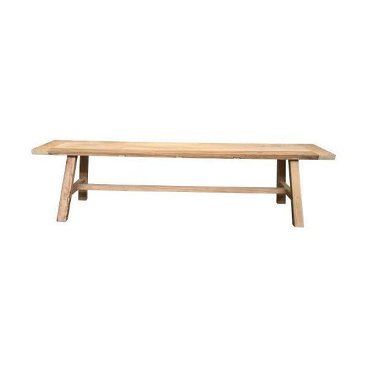 VALENCIA RECYCLED ELM FARMHOUSE RUSTIC BENCH FULL LENGTH 160CM - MyChocolateWood