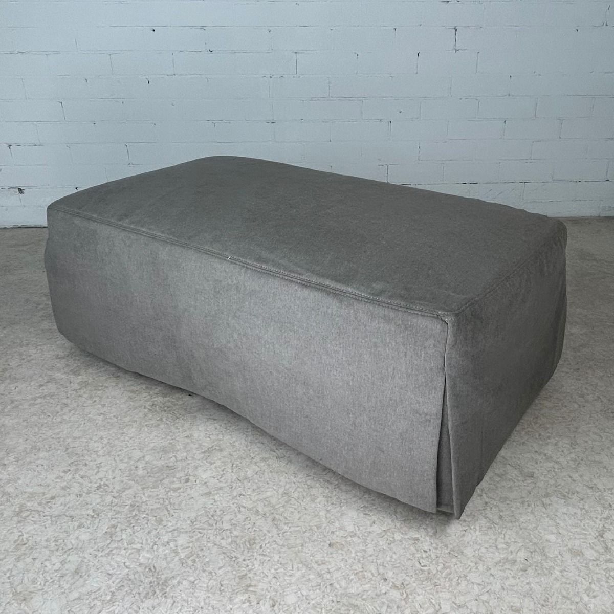 CORDELIA HAMPTON STYLE OTTOMAN IN SLATE - MyChocolateWood