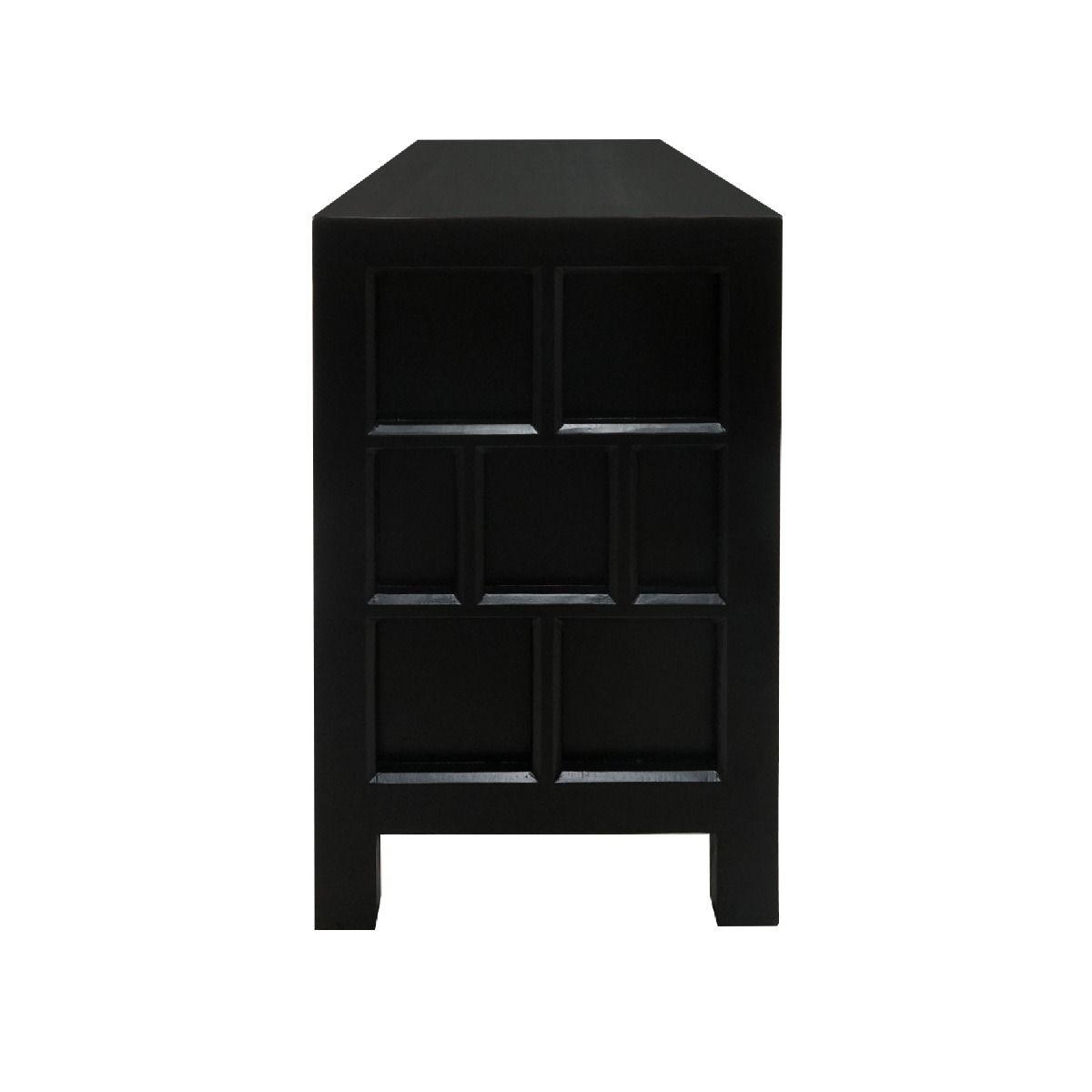 FABRIZIO 3 DRAWERS TV/ENTERTAINMENT UNIT IN BLACK - MyChocolateWood