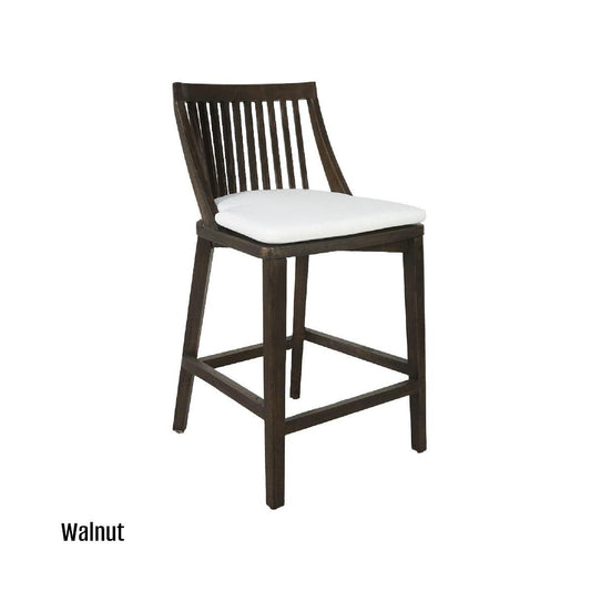 MARLEY MANGO WOOD HAMPTONS COUNTER STOOL WALNUT - MyChocolateWood