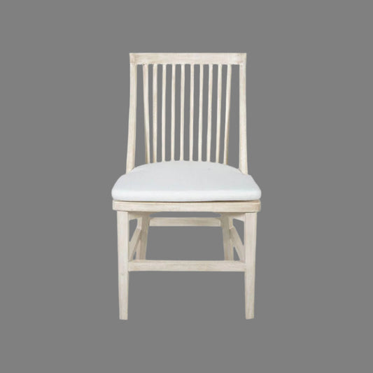 MARLEY MANGO WOOD HAMPTONS DINING CHAIR WHITE DRIFTWOOD - MyChocolateWood