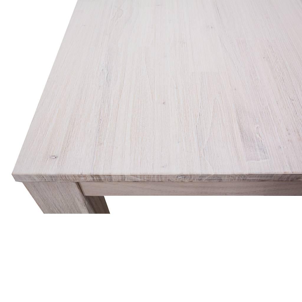 MANLY DINING TABLE IN BRUSHED WHITEWASH 150CM - MyChocolateWood