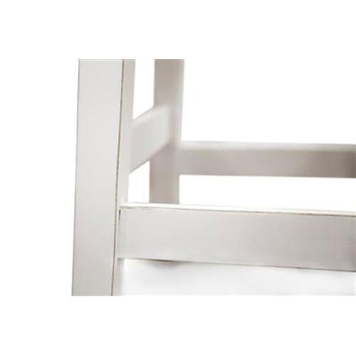 PAPAYA SOLID MANGO WOOD STOOL WHITE - MyChocolateWood