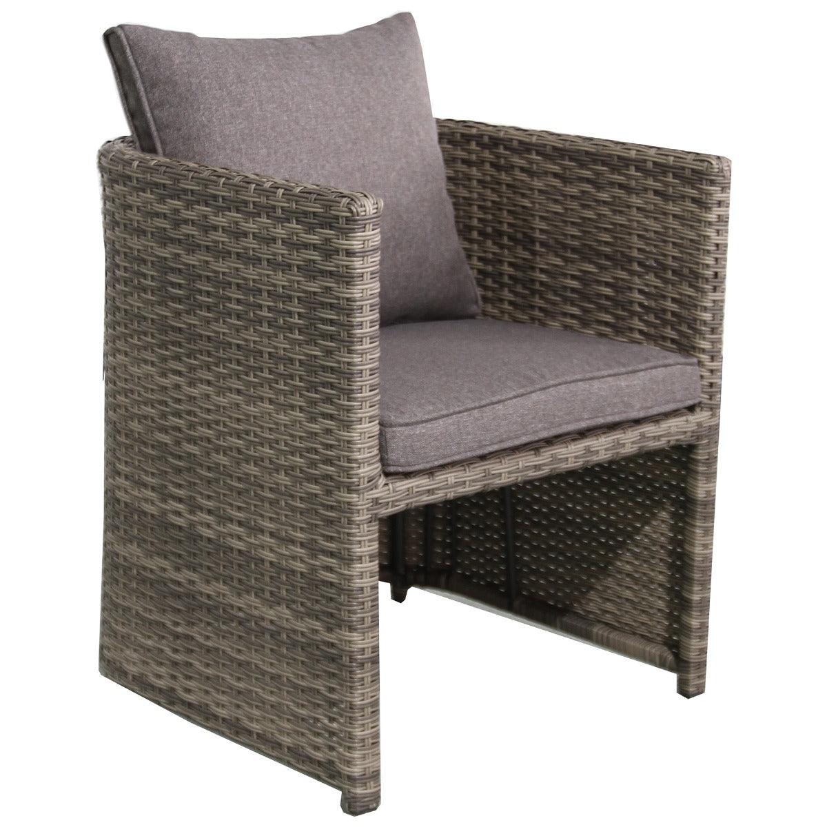 MARIELLA 5 PIECE WICKER BALCONY DINING SET 120CM