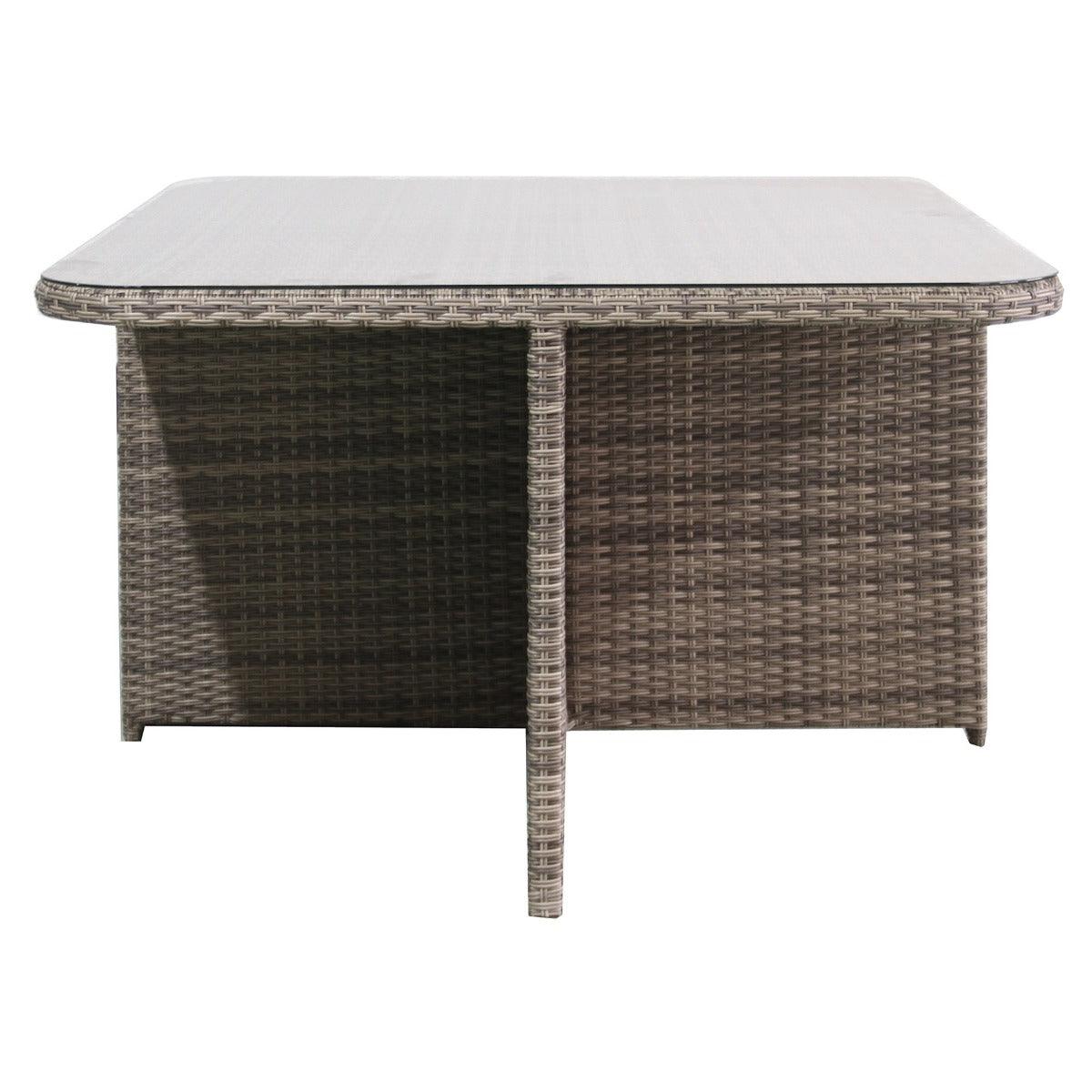 MARIELLA 5 PIECE WICKER BALCONY DINING SET 120CM