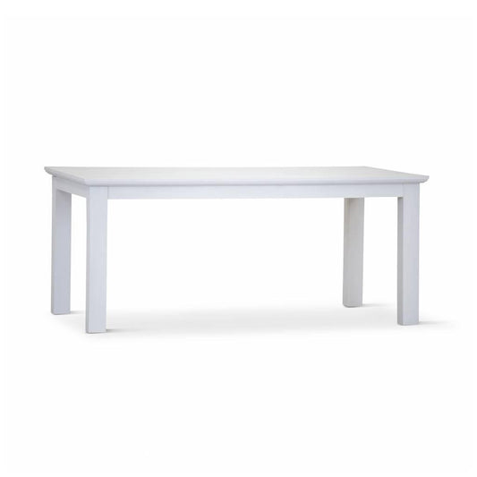 ANIKA SOLID ACACIA WOOD DINING TABLE IN VIVID WHITE 220CM - MyChocolateWood