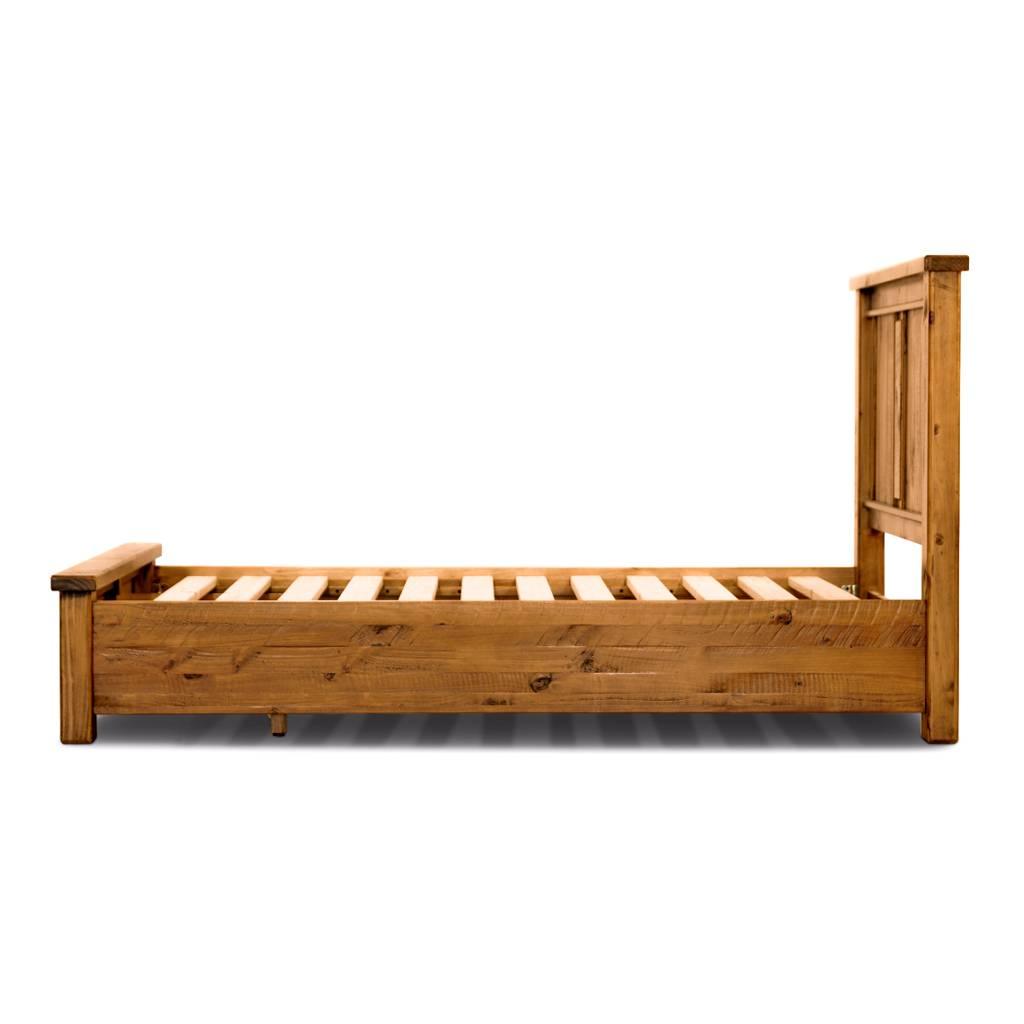 RICHMOND SOLID PINE QUEEN SIZE BED WITH END DRAWERS - MyChocolateWood