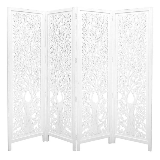 FUREND ROOM DIVIDER SOLID MANGO WOOD180 X 200 IN WHITE - MyChocolateWood