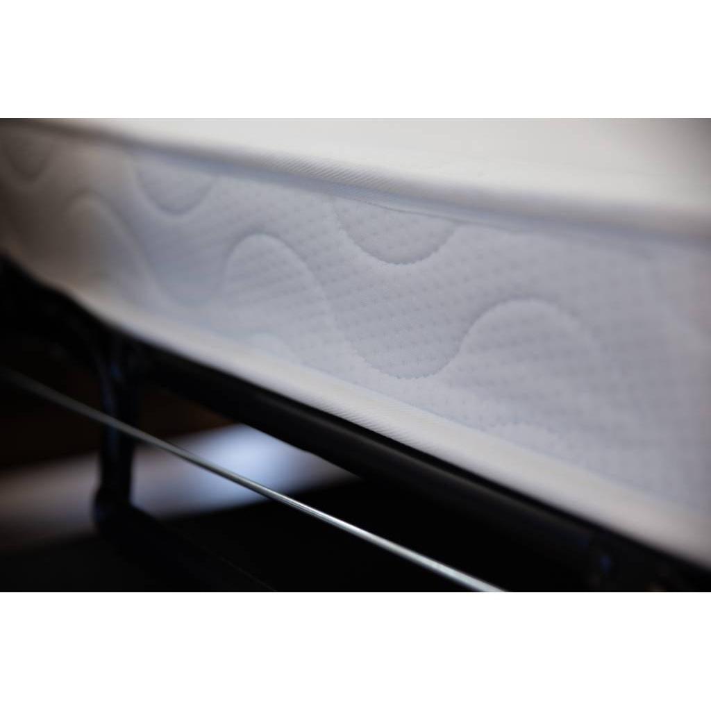 MELINDA FABRIC PULLOUT SOFA BED WITH MEMORY FOAM QUEEN MATTRESS IN CHARCOAL - MyChocolateWood