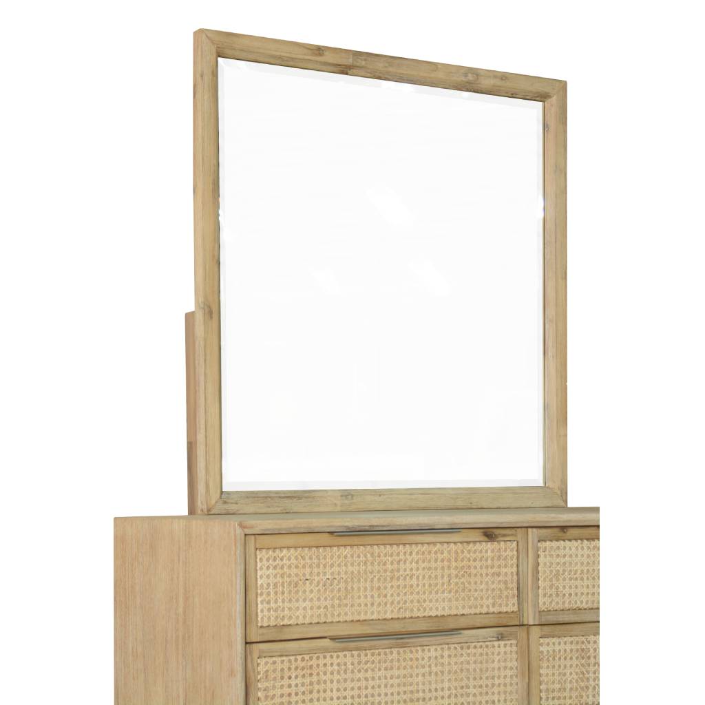 MOLLET SOLID ACACIA TIMBER MIRROR BRUSHED SMOKE - MyChocolateWood