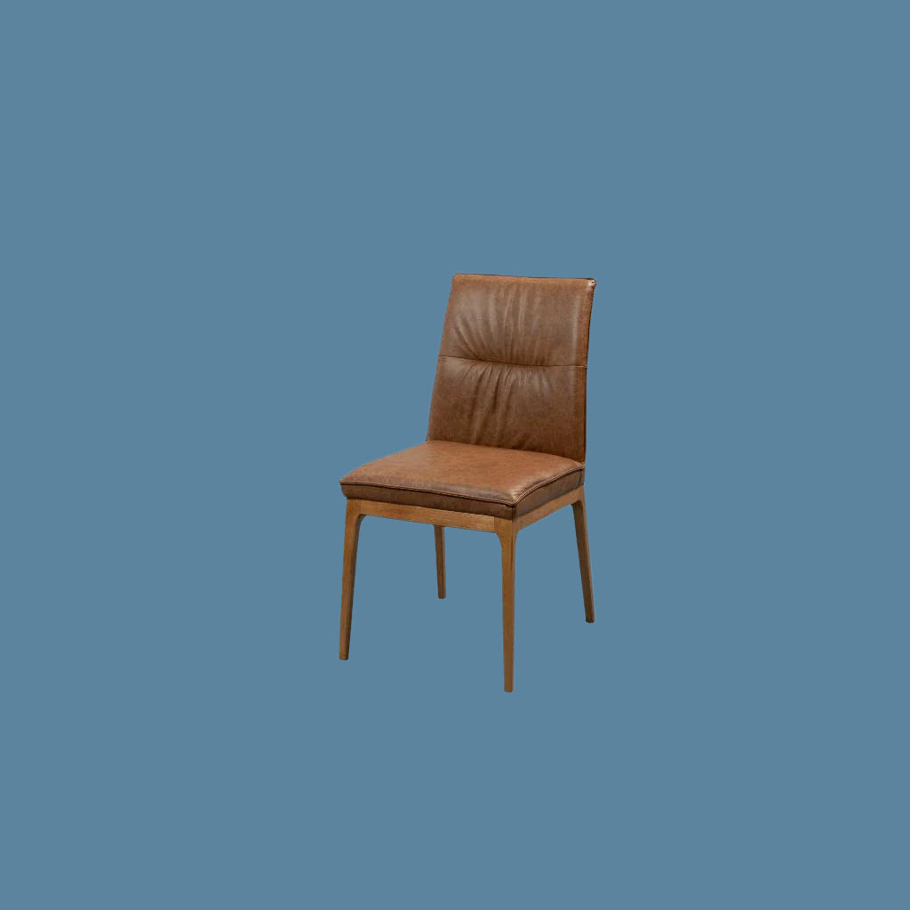 BUNGARRA BUFFALO LEATHER DINING CHAIR IN TOFFEE - MyChocolateWood