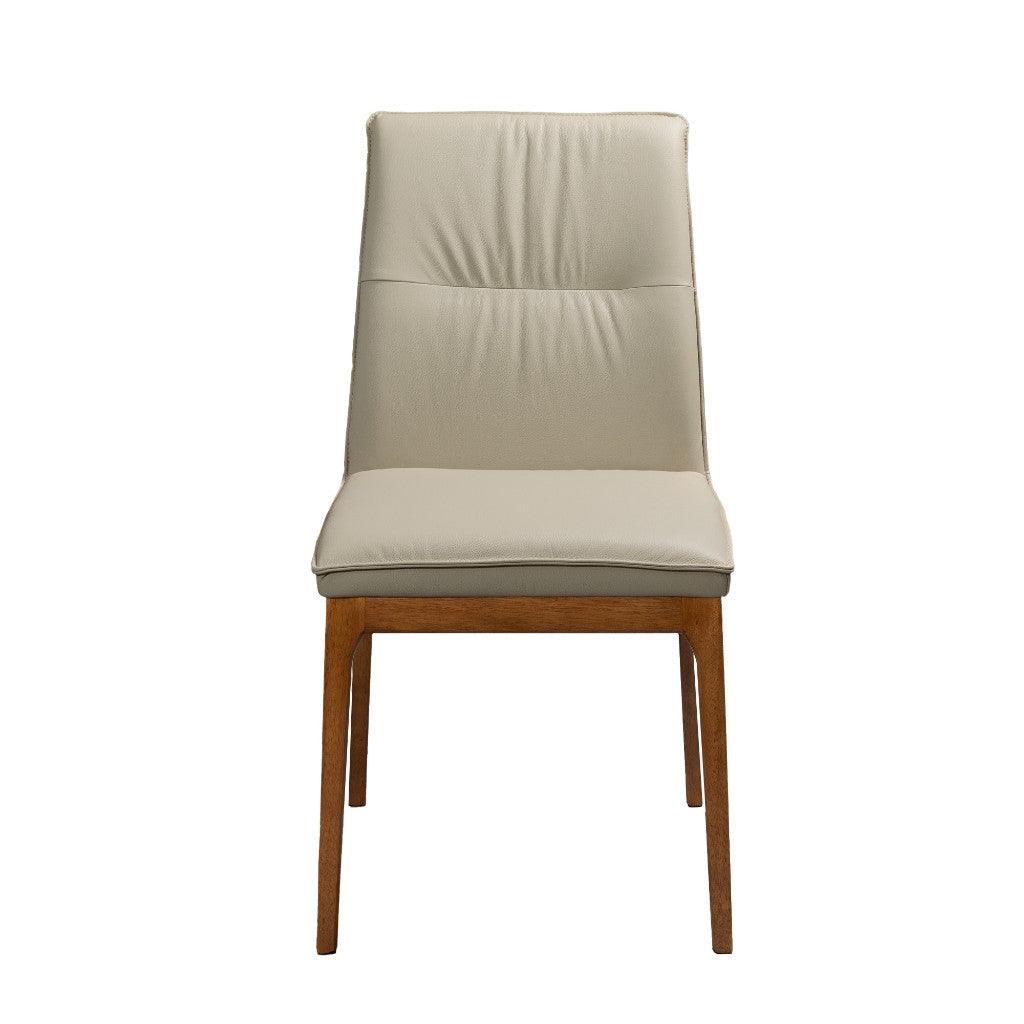 BUNGARRA BUFFALO LEATHER DINING CHAIR IN LIGHT MOCHA - MyChocolateWood