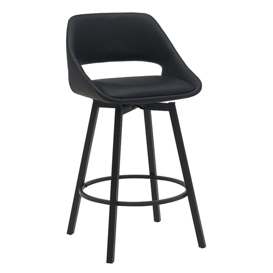 DINO PU BAR CHAIR IN LIGHT BLACK