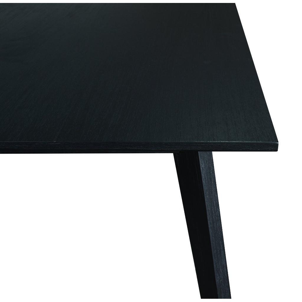 ELIJAH ACACIA WOOD DINING TABLE IN BRUSHED BLACK ACACIA 180CM