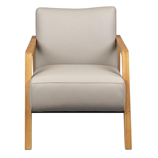 ATTICUS CONTEMPORARY BUFFALO LEATHER ARMCHAIR IN WHEAT - MyChocolateWood