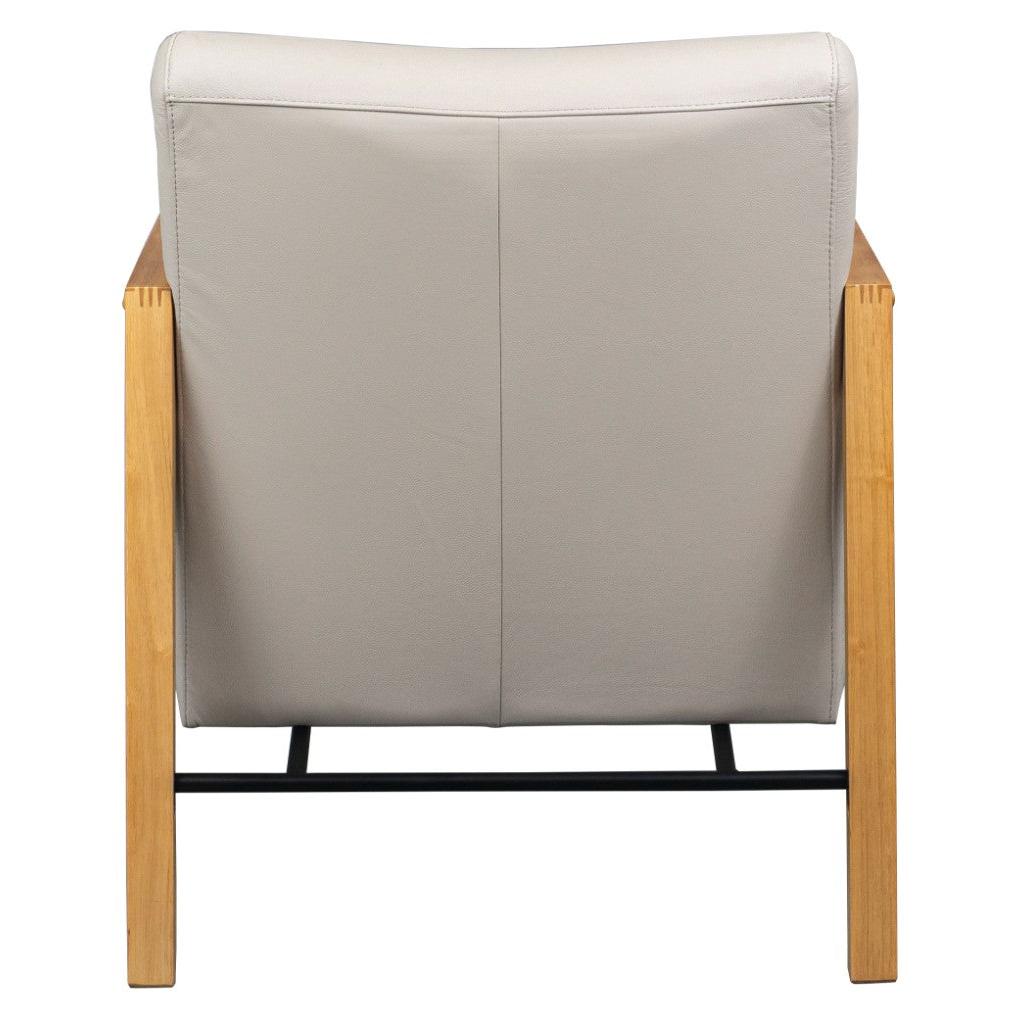 ATTICUS CONTEMPORARY BUFFALO LEATHER ARMCHAIR IN WHEAT - MyChocolateWood