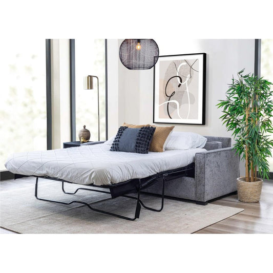 PHILIPA QUEEN SOFA BED/LOUNGE SOFA COUCH SETTEE MEMORY FOAM MATTRESS SLATE - MyChocolateWood