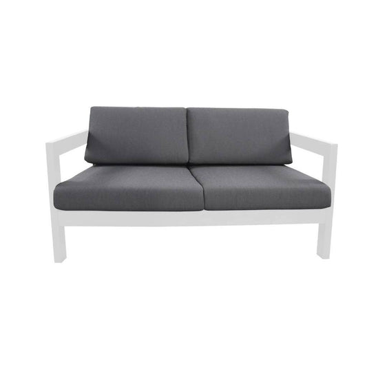FRITZ OUTDOORS 2-SEATER SOFA IN WHITE/DARK GREY - MyChocolateWood