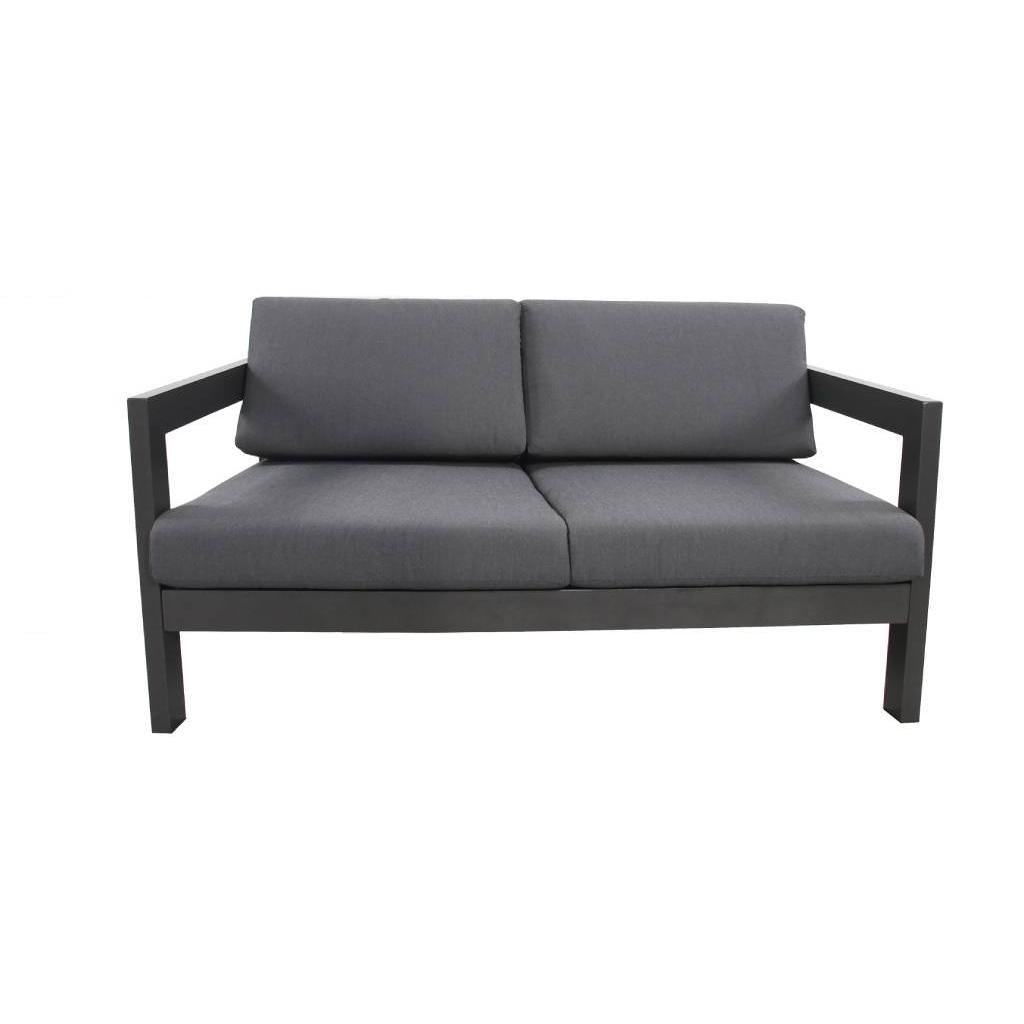 FRITZ OUTDOORS 2-SEATER SOFA IN CHARCOAL/DARK GREY - MyChocolateWood