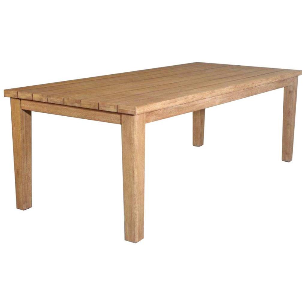 ALANYA OUTDOOR DINING TABLE RECTANGULAR SOLID EUCALYPTUS TIMBER - MyChocolateWood
