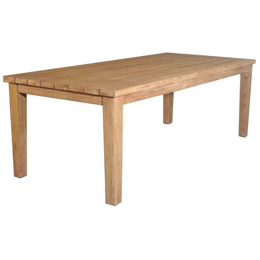 ALANYA OUTDOOR DINING TABLE RECTANGULAR SOLID EUCALYPTUS TIMBER - MyChocolateWood