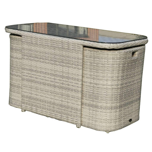 MARIELLA 3 PIECE WICKER BALCONY DINING SET 120CM - MyChocolateWood