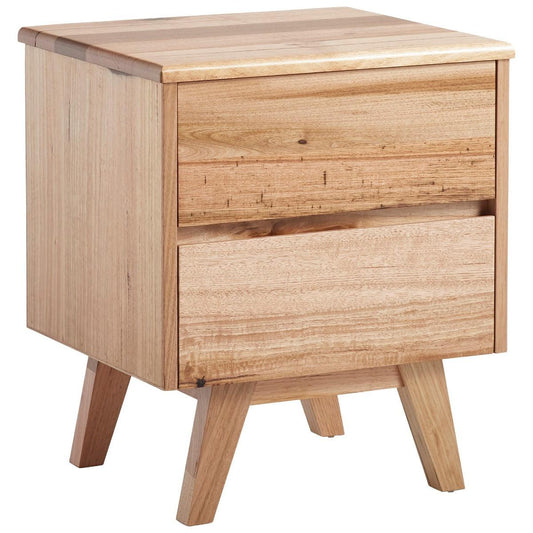 GRANVILLE TASSIE OAK 2 DRAWER BEDSIDE TABLE - MyChocolateWood
