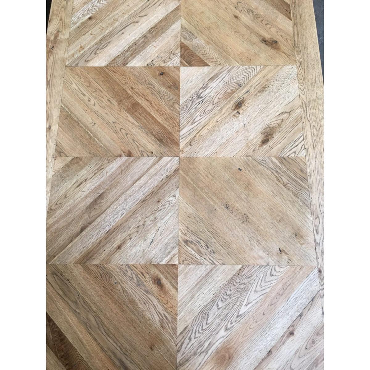 DUTCHY FRENCH PROVINCIAL STYLE DINING TABLE WITH PARQUETRY PATTERN 200 CM - MyChocolateWood