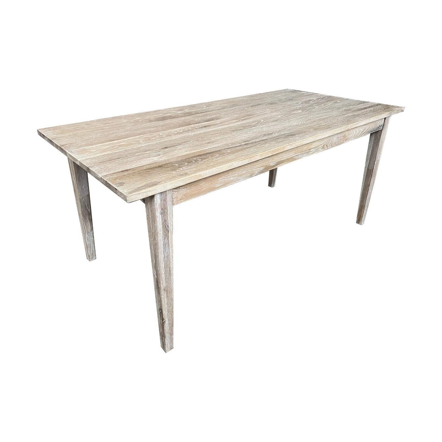 HAMPTONS STYLE DINING TABLE IN WHITEWASHED OAK 150CM - MyChocolateWood
