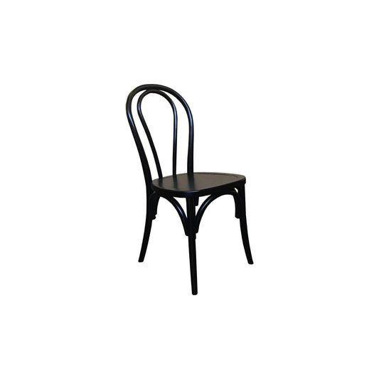 CRISTO BENTWOOD DINING CHAIR BLACK (NON-STACKABLE) - MyChocolateWood