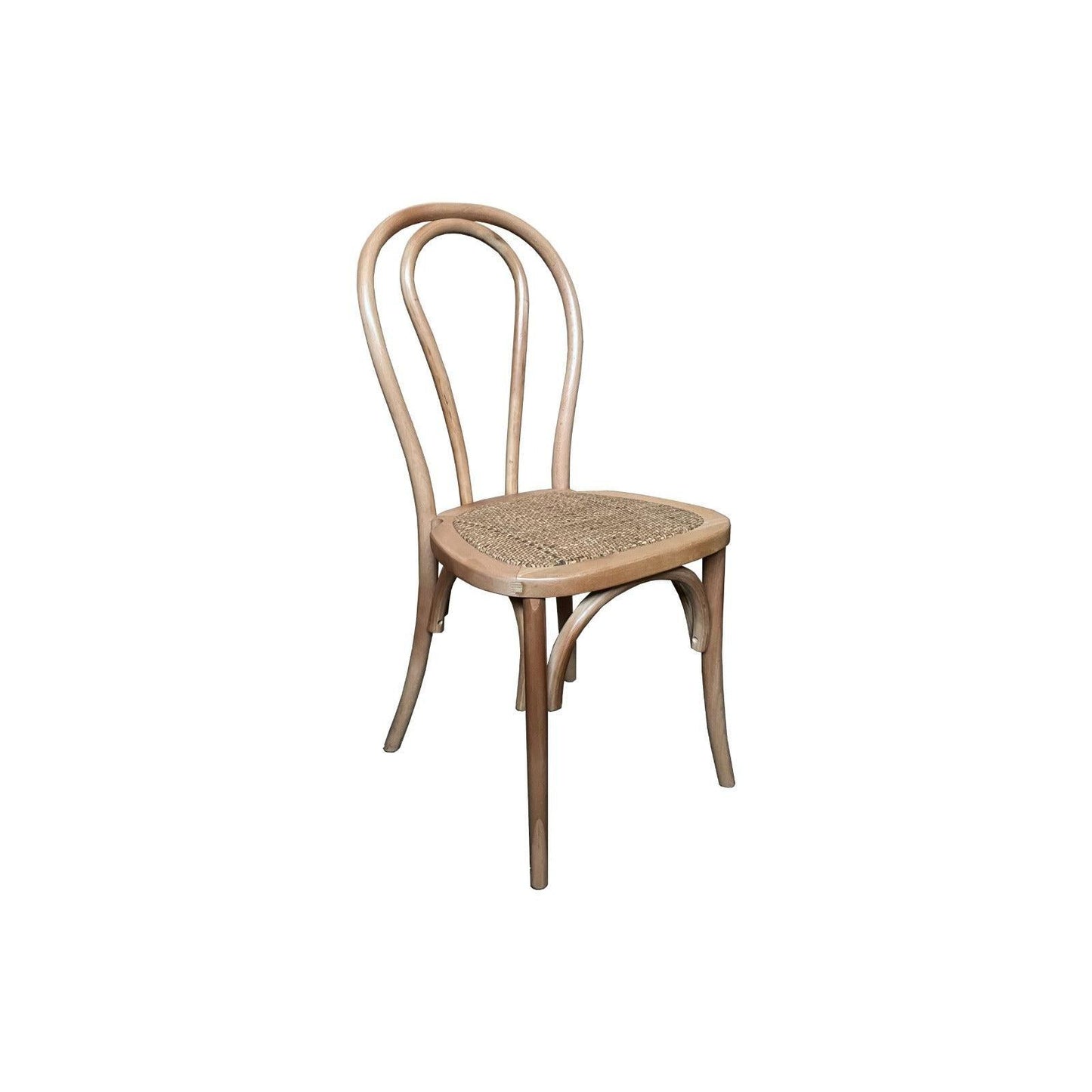 CRISTO STACKABLE NATURAL BENTWOOD DINING CHAIR WITH RATTAN SEAT - MyChocolateWood