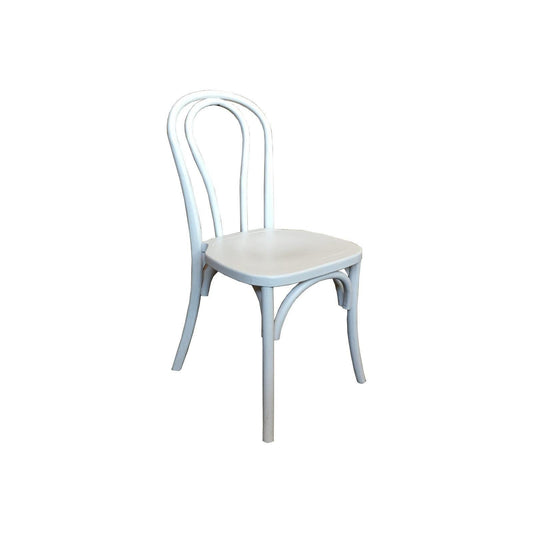 CRISTO STACKABLE BENTWOOD DINING CHAIR WHITE - CLEARANCE - MyChocolateWood