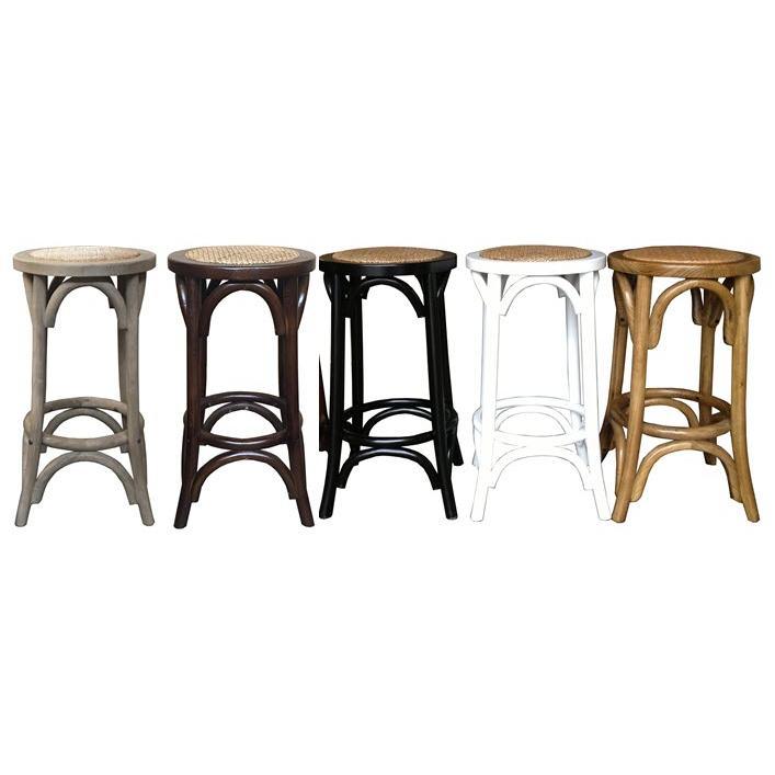 MELROSE SOLID OAK BAR STOOL IN NATURAL 65CM HIGH - MyChocolateWood