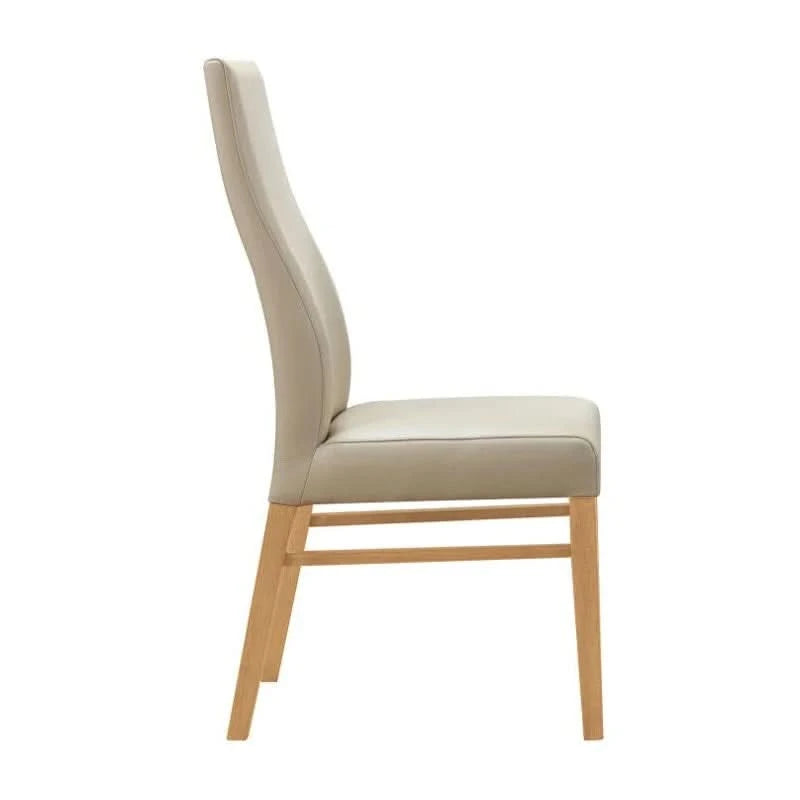 BOSTON TOP GRADE LEATHER DINING CHAIR MOCHA/WHEAT LEGS