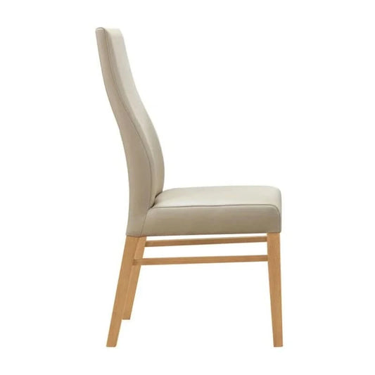 BOSTON TOP GRADE LEATHER DINING CHAIR MOCHA/WHEAT LEGS