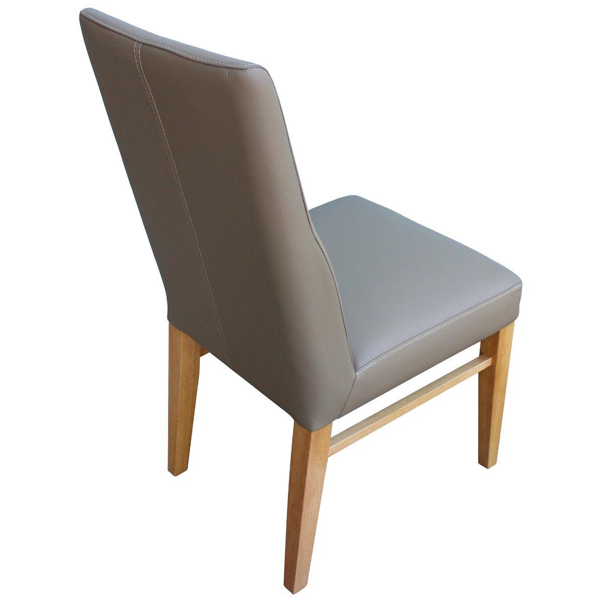 TERI TOP GRAIN LEATHER DINING CHAIR IN DARK MOCHA/WHEAT