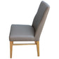 TERI TOP GRAIN LEATHER DINING CHAIR IN DARK MOCHA/WHEAT - MyChocolateWood