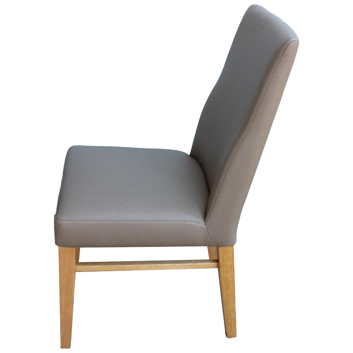 TERI TOP GRAIN LEATHER DINING CHAIR IN DARK MOCHA/WHEAT