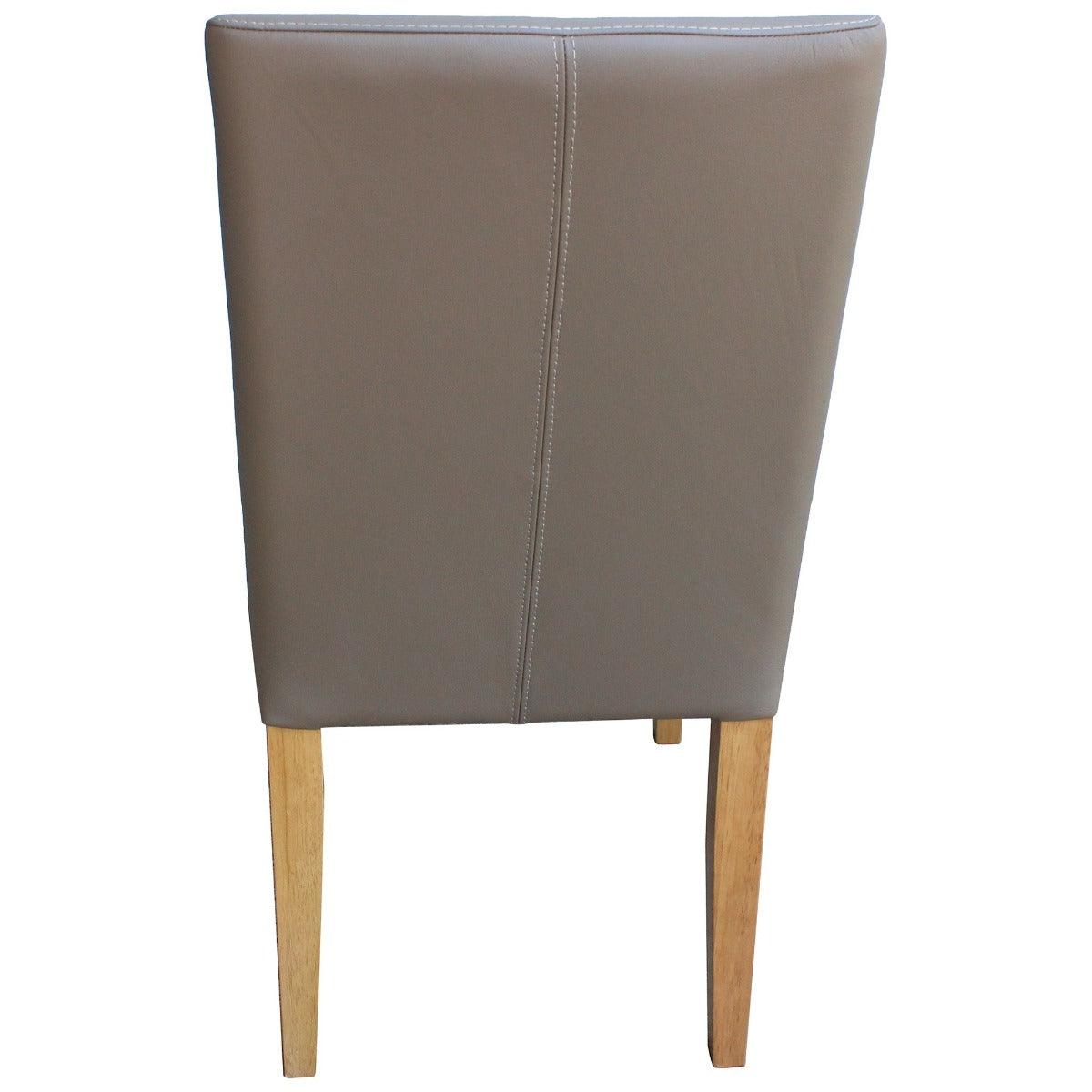TERI TOP GRAIN LEATHER DINING CHAIR IN DARK MOCHA/WHEAT