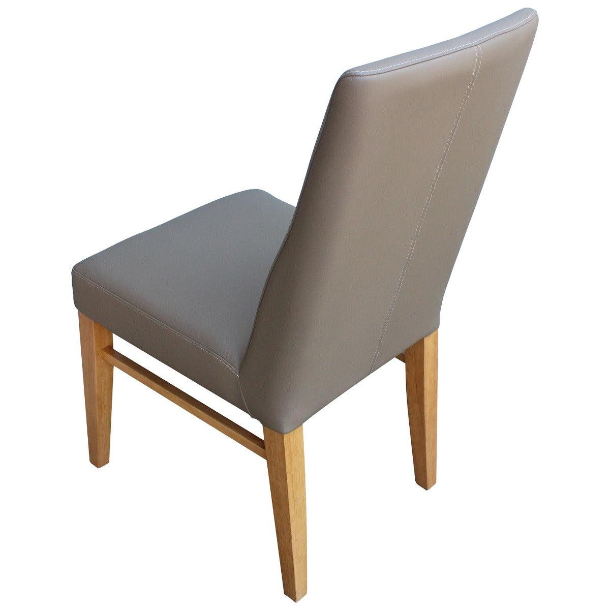TERI TOP GRAIN LEATHER DINING CHAIR IN DARK MOCHA/WHEAT