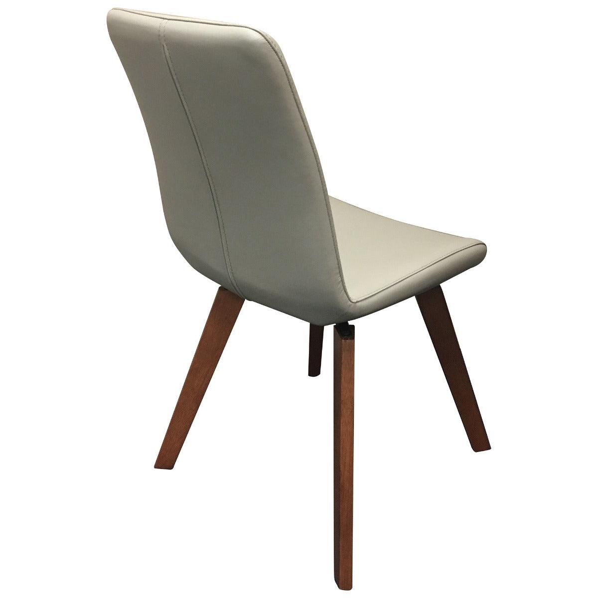 MILA TOP GRAIN LEATHER SWIVEL DINING CHAIR IN MOCHA/BLACKWOOD